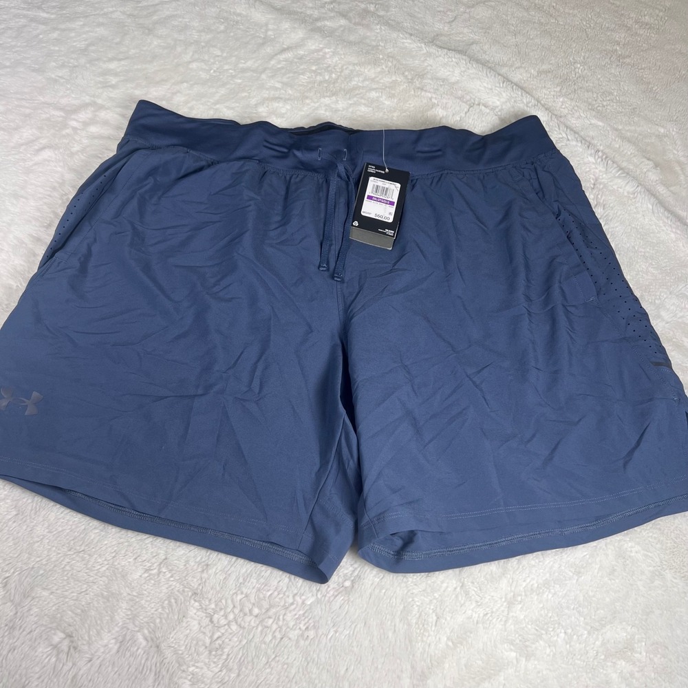 Under Armour Men's Speedpocket Running‎ Shorts Blue Size XXL NEW WITH TAGS